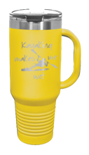 Load image into Gallery viewer, Kayaking Makes Me Wet 40oz Handle Mug Laser Engraved
