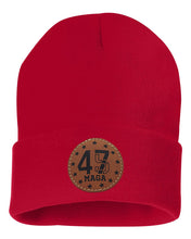 Load image into Gallery viewer, Trump 45 47  Leather Patch Beanie
