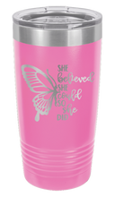 Load image into Gallery viewer, She Believed She Could Laser Engraved Tumbler (Etched)
