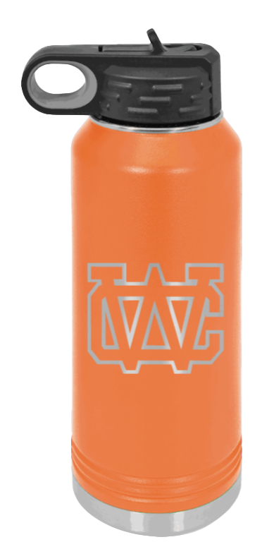 Warren County High School TN - 32oz Water Bottle Laser Engraved- Orange