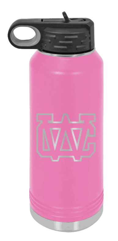 Warren County High School TN - 32oz Water Bottle Laser Engraved- Pink