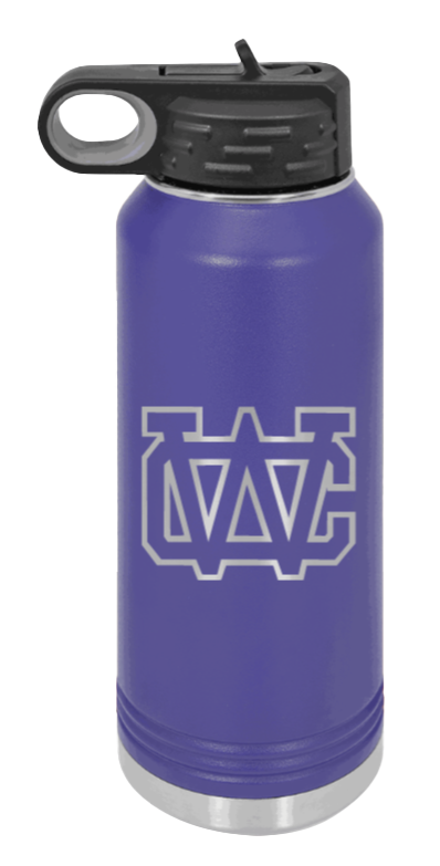Warren County High School TN - 32oz Water Bottle Laser Engraved- Purple