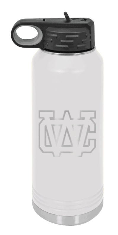Warren County High School TN - 32oz Water Bottle Laser Engraved- White