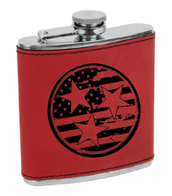 Load image into Gallery viewer, Tennessee Tri-Star Flag Laser Engraved Flask
