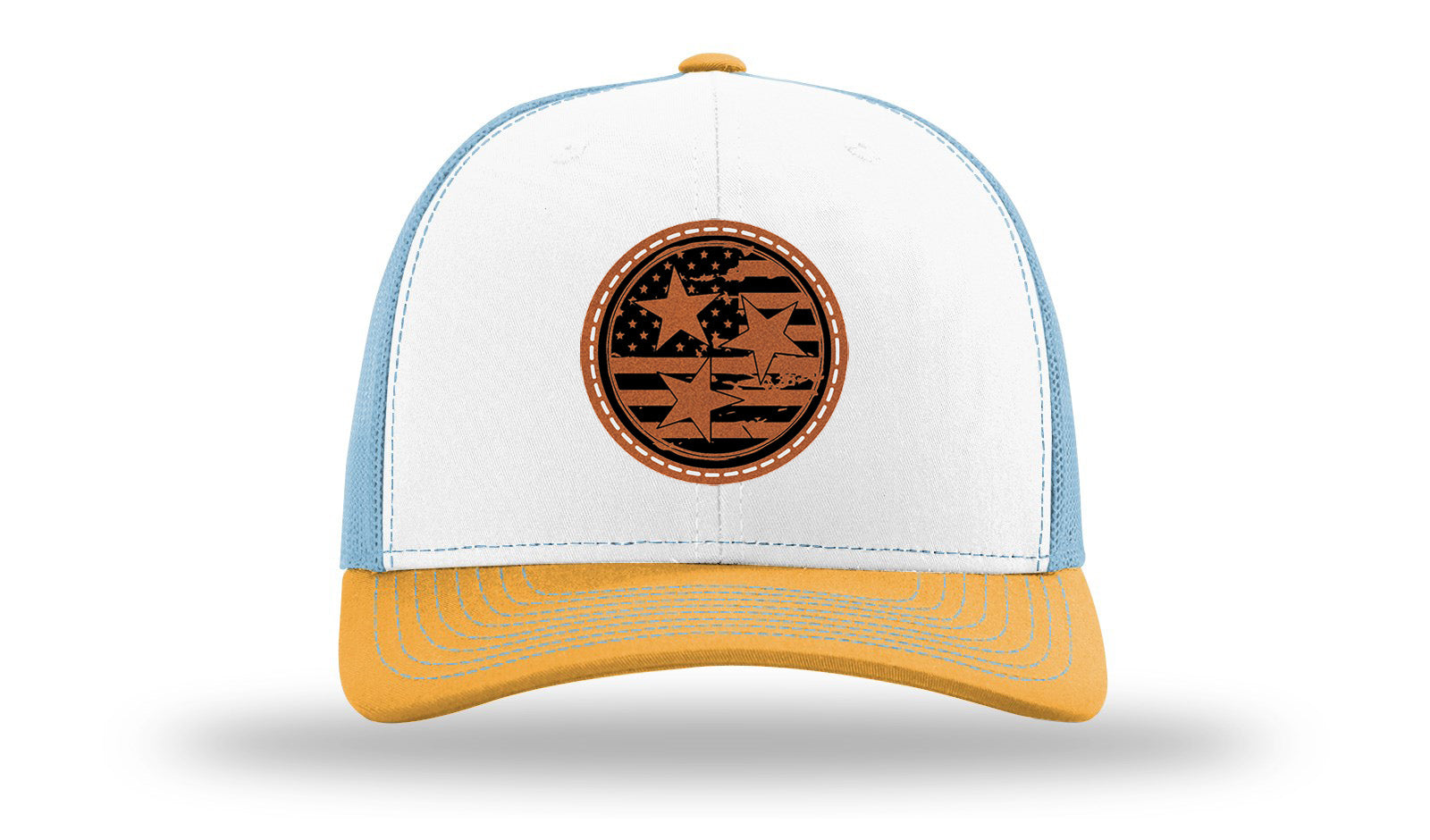 White / Columbia Blue / Yellow