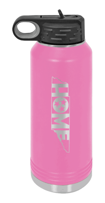 Tennessee Home - 32oz Water Bottle Laser Engraved- Pink