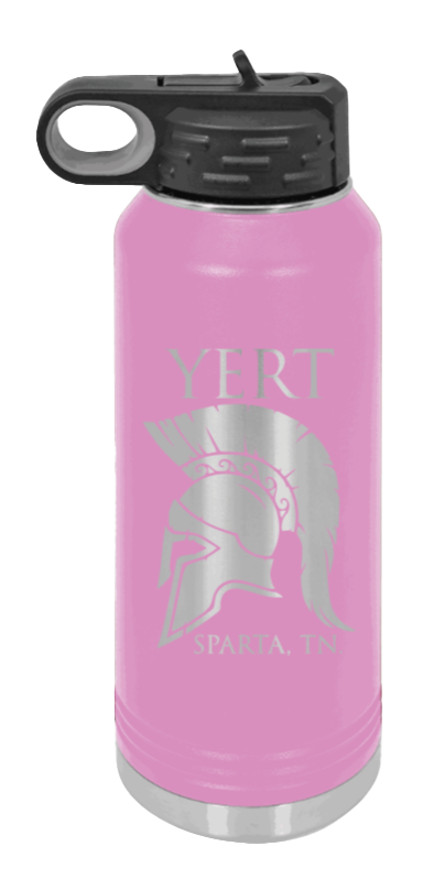 Yert -Sparta, TN - 32oz Water Bottle Laser Engraved- Light Purple
