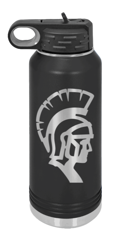White County High School TN Spartan  - 32oz Water Bottle Laser Engraved- Black