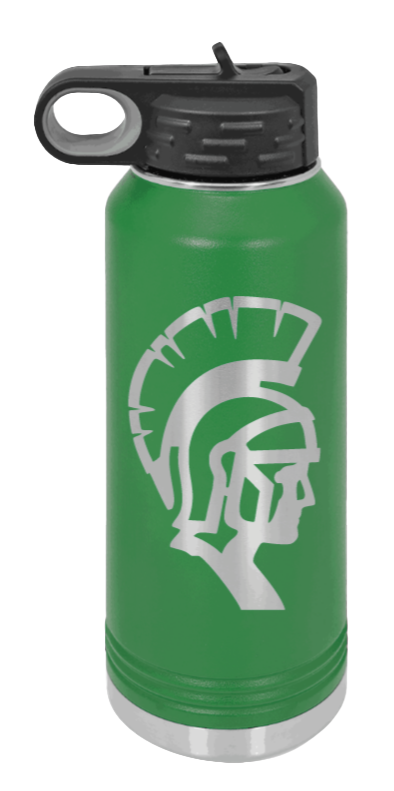 White County High School TN Spartan  - 32oz Water Bottle Laser Engraved- Green