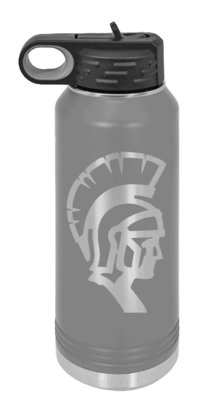 White County High School TN Spartan  - 32oz Water Bottle Laser Engraved- Dark Grey
