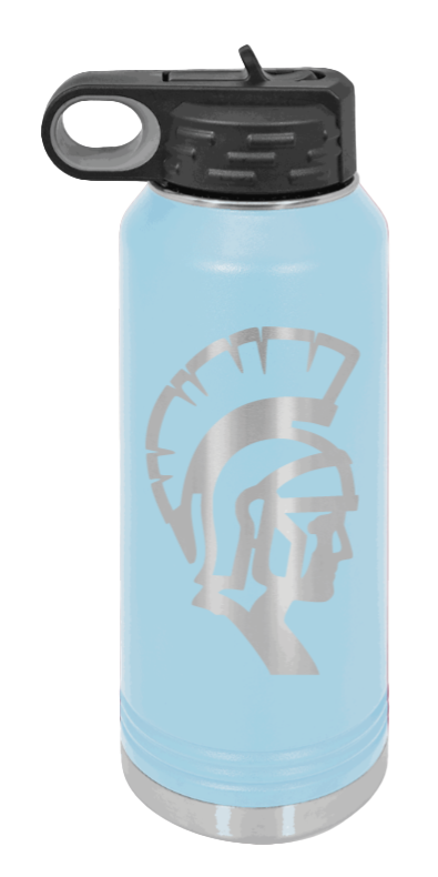 White County High School TN Spartan  - 32oz Water Bottle Laser Engraved- Light Blue