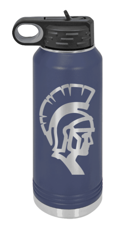White County High School TN Spartan  - 32oz Water Bottle Laser Engraved- Navy