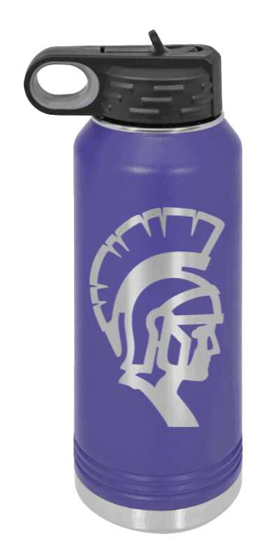 White County High School TN Spartan  - 32oz Water Bottle Laser Engraved- Purple