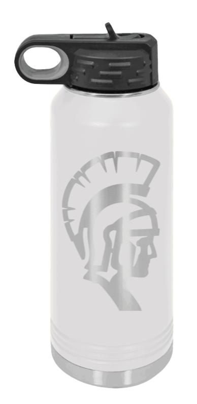 White County High School TN Spartan  - 32oz Water Bottle Laser Engraved- White