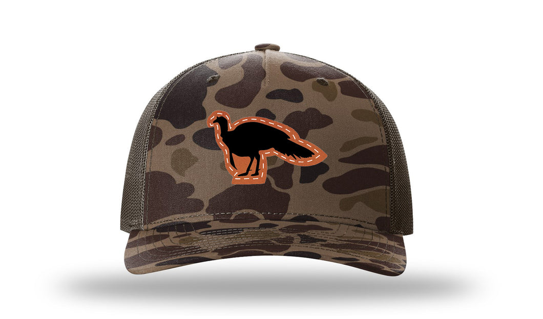 Turkey Leather Patch Richardson 112 Duck Camo Hat