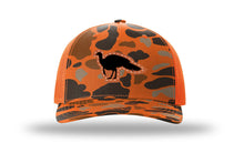 Load image into Gallery viewer, Turkey Leather Patch Richardson 112 Duck Camo Hat

