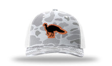 Load image into Gallery viewer, Turkey Leather Patch Richardson 112 Duck Camo Hat
