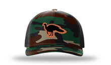 Load image into Gallery viewer, Turkey Leather Patch Richardson 112 Duck Camo Hat
