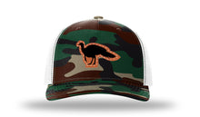 Load image into Gallery viewer, Turkey Leather Patch Richardson 112 Duck Camo Hat
