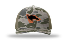 Load image into Gallery viewer, Turkey Leather Patch Richardson 112 Duck Camo Hat

