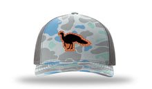 Load image into Gallery viewer, Turkey Leather Patch Richardson 112 Duck Camo Hat
