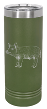 Load image into Gallery viewer, Pig Laser Engraved Skinny Tumbler (Etched)
