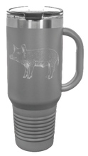 Load image into Gallery viewer, Pig 40oz Handle Mug Laser Engraved
