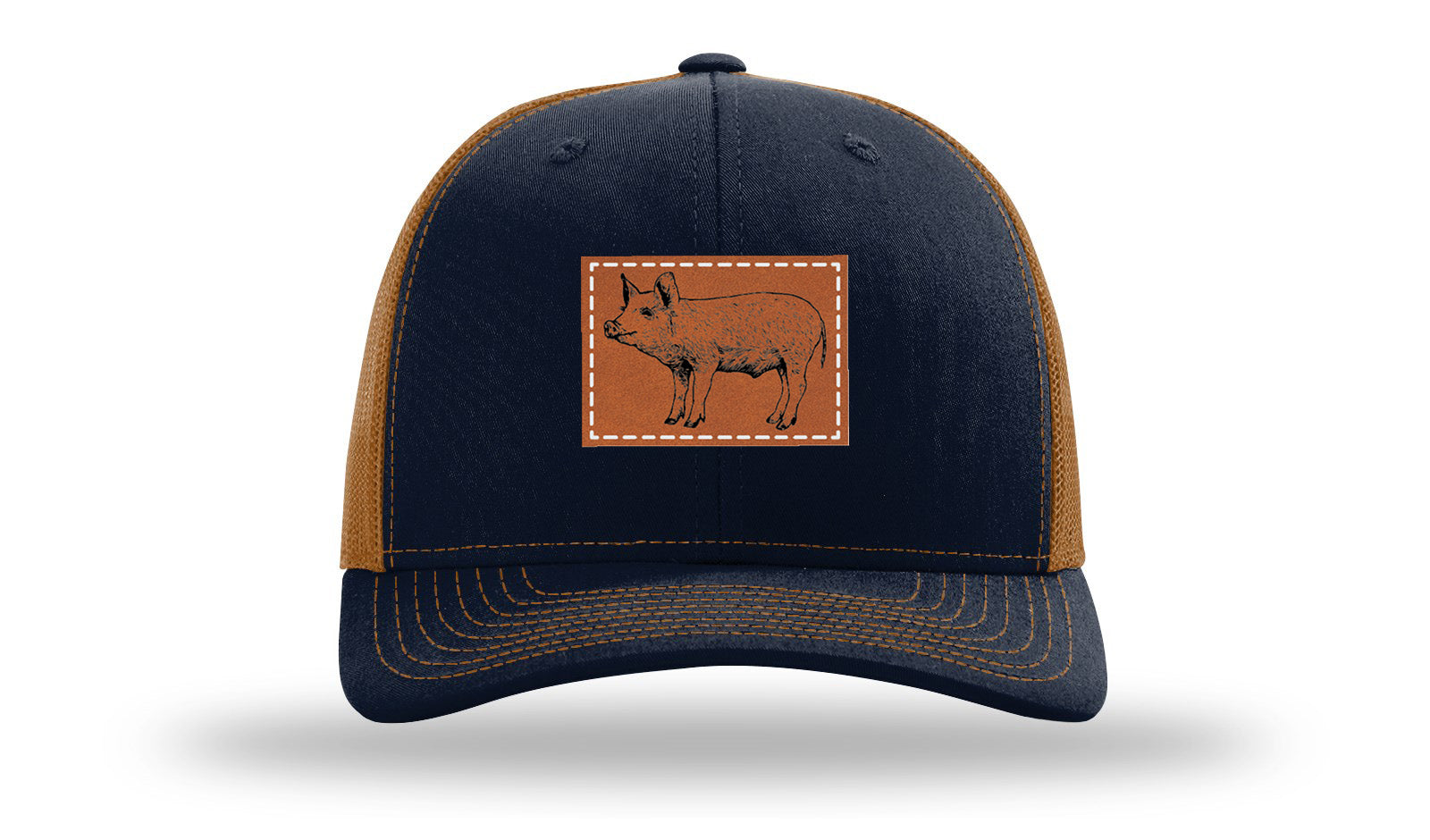 Navy / Caramel