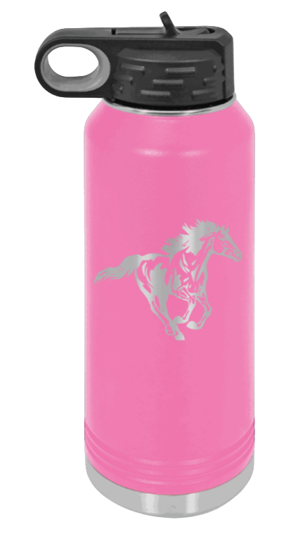 Horse 3 - 32oz Water Bottle Laser Engraved- Pink