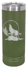 Load image into Gallery viewer, Wolf Laser Engraved Skinny Tumbler (Etched)
