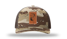 Load image into Gallery viewer, Floral Horse Leather Patch Richardson 112PFP Camo Hat
