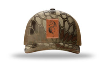 Load image into Gallery viewer, Floral Horse Leather Patch Richardson 112PFP Camo Hat
