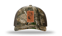 Load image into Gallery viewer, Floral Horse Leather Patch Richardson 112PFP Camo Hat
