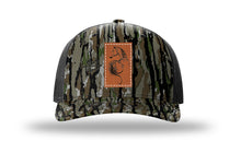 Load image into Gallery viewer, Floral Horse Leather Patch Richardson 112PFP Camo Hat
