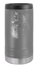 Load image into Gallery viewer, Floral Horse Laser Engraved Slim Can Insulated Koosie
