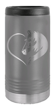 Load image into Gallery viewer, Horse Love Laser Engraved Slim Can Insulated Koosie
