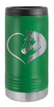 Load image into Gallery viewer, Horse Love Laser Engraved Slim Can Insulated Koosie
