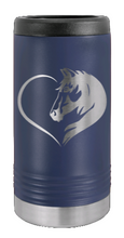 Load image into Gallery viewer, Horse Love Laser Engraved Slim Can Insulated Koosie
