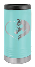 Load image into Gallery viewer, Horse Love Laser Engraved Slim Can Insulated Koosie
