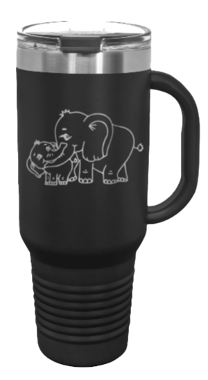 Elephant 40oz Handle Mug Laser Engraved