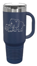 Load image into Gallery viewer, Elephant 40oz Handle Mug Laser Engraved
