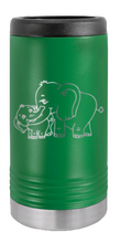 Load image into Gallery viewer, Elephant Laser Engraved Slim Can Insulated Koosie
