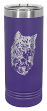 Load image into Gallery viewer, Wolf With Trees Laser Engraved Skinny Tumbler (Etched)
