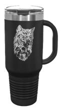Load image into Gallery viewer, Wolf With Trees 40oz Handle Mug Laser Engraved

