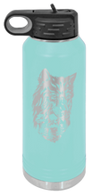 Load image into Gallery viewer, Wolf The Trees Laser Engraved Water Bottle (Etched)
