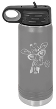 Load image into Gallery viewer, Giraffe 2 Laser Engraved Water Bottle (Etched)

