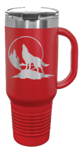 Load image into Gallery viewer, Wolf 40oz Handle Mug Laser Engraved
