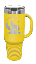 Load image into Gallery viewer, Wolf 40oz Handle Mug Laser Engraved
