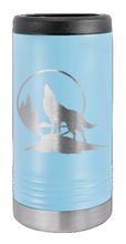 Load image into Gallery viewer, Wolf Howling at The Moon Laser Engraved Slim Can Insulated Koosie
