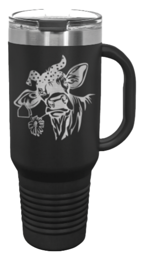 Cow With Bandana 40oz Handle Mug Laser Engraved